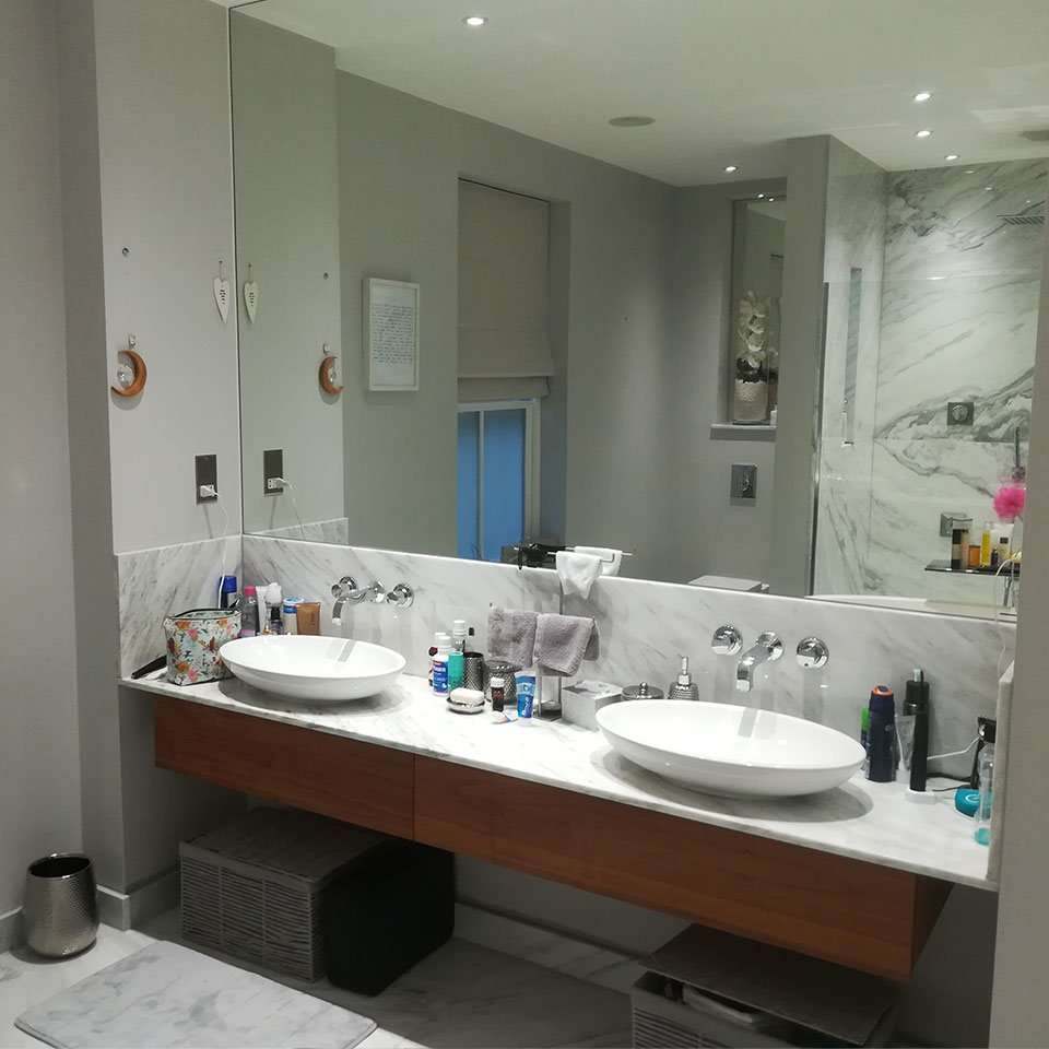 Bathroom furniture before refurbishment