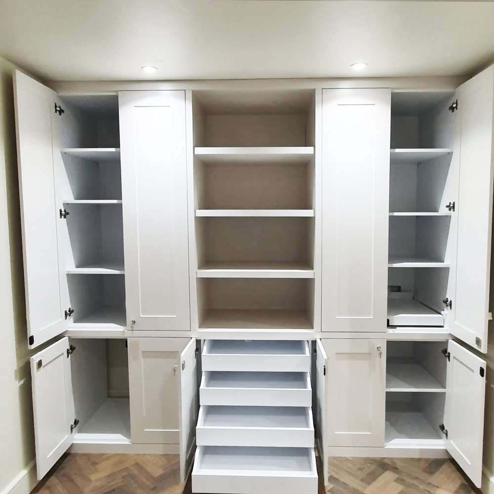 Bespoke cupboard open