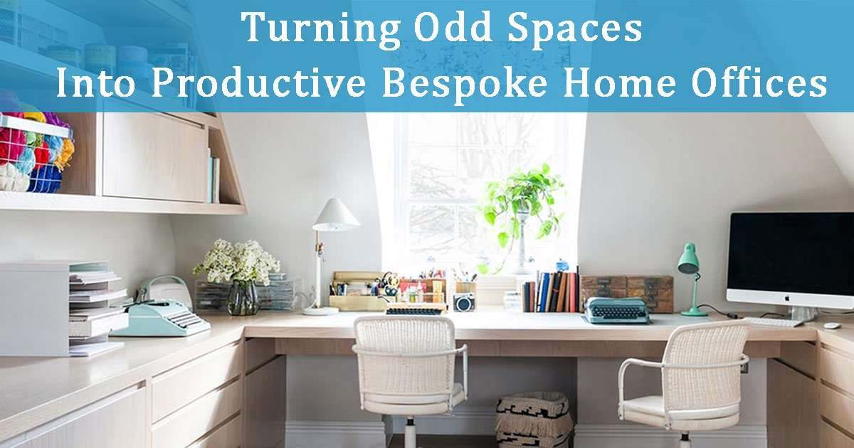 A fitted home office with a desk under the window