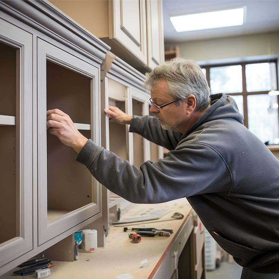 Befilo joiner measuring up a wardrobe