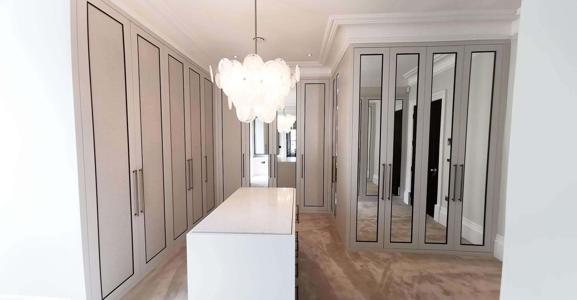 Bespoke walk-in wardrobe in London